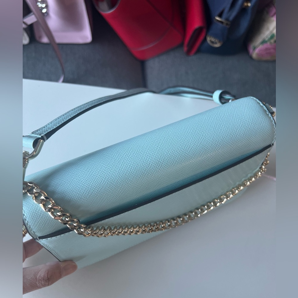 kate spade Powder Blue Crossbody with Gold Chain - Picture 3 of 3